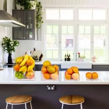 Set of 4 Crystal Clear Acrylic Boxes Cube Display Buffet Nesting Risers with Hollow Bottoms