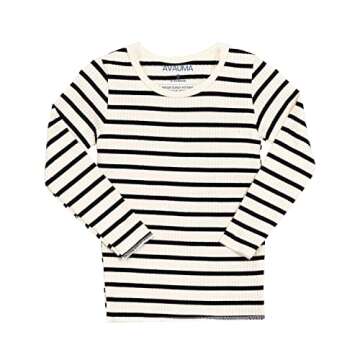 AVAUMA Baby Boys Girls Pajama Set 6M-7T Kids Cute Toddler Snug fit Pjs Cotton Sleepwear (Stripe_Blac...
