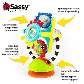 Sassy Fishy 2-in-1 Suction Cup High Chair Toy for Babies