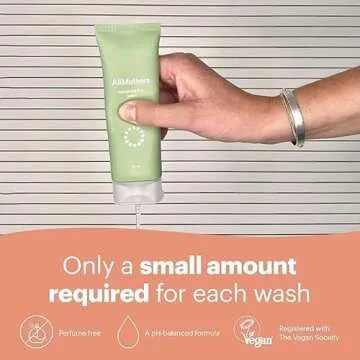 OrganiWash 2.5 fl oz - Mild Intimate Cleanser for Sensitive Areas & Menstrual Cup - Organic, pH-Balanced, Perfume-Free, Vegan, Allergy-Certified