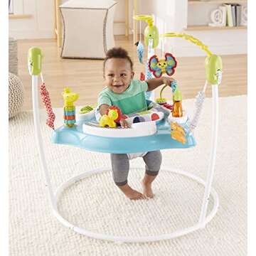 Fisher-Price Baby Bouncer Color Climbers Jumperoo Musical Activity Center with Lights Sounds & Developmental Toys