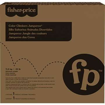 Fisher-Price Baby Bouncer Color Climbers Jumperoo Musical Activity Center with Lights Sounds & Developmental Toys