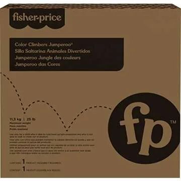 Fisher-Price Baby Bouncer Color Climbers Jumperoo Musical Activity Center with Lights Sounds & Developmental Toys