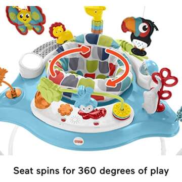 Fisher-Price Baby Bouncer Color Climbers Jumperoo Musical Activity Center with Lights Sounds & Developmental Toys