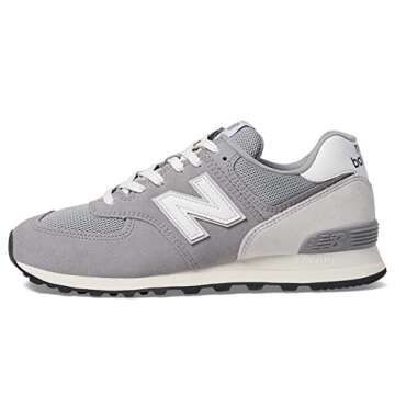 New Balance Unisex 574 V2 Sneaker, Grey/White, 6 US Men
