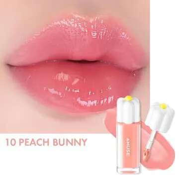 Amuse SEOUL Daisy Flower Dew Tint Peach Bunny - Hydrating & Vegan Lip Tint