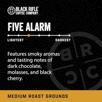 Black Rifle Coffee Company Five Alarm 12oz Ground Coffee - Bold Medium Roast Blend, Veteran Founded