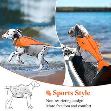VIVAGLORY Dog Life Vest for Safety and Comfort during Water Adventures