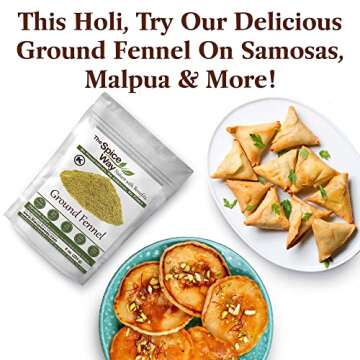 The Spice Way Fennel Seed Ground - bulk seeds powder great for tea and cooking 8 oz