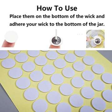 Tangser Candle Wick Stickers, 420 Durable Pieces for Creating Candles