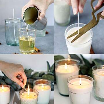 Tangser Candle Wick Stickers, 420 Durable Pieces for Creating Candles