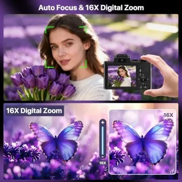 8K Digital Camera with Autofocus & WiFi for Effortless Sharing