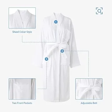 Acanva Plush Cotton Spa Kimono Bathrobe for Women & Men
