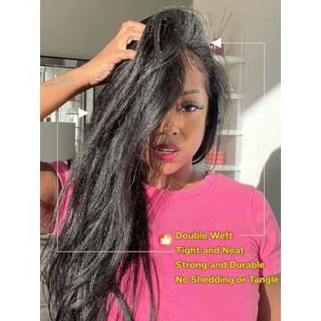 Sunber Yaki Straight Human Hair Bundles for Women