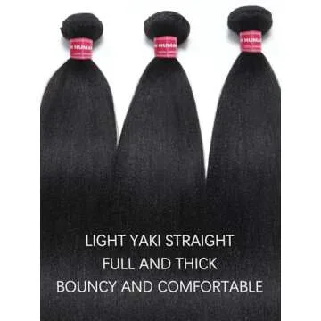Sunber Yaki Straight Human Hair Bundles for Women
