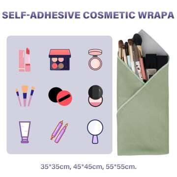 Walking Way Self-Adhesive Magic Cloth Makeup Bag: Stylish, Portable Organizer for Beauty Essentials