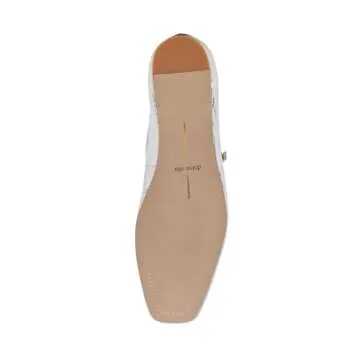 Dolce Vita Women's Reyes Ballet Flat in Silver Distressed Leather