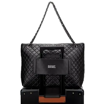 Badgley Mischka Vegan Leather Weekender Tote Black