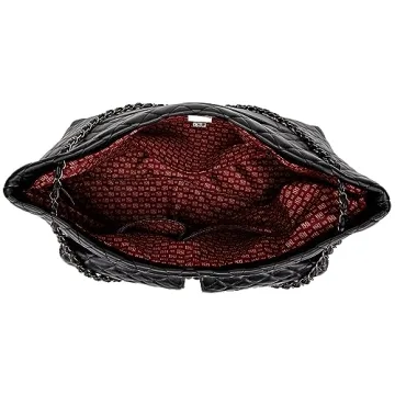 Badgley Mischka Vegan Leather Weekender Tote Black