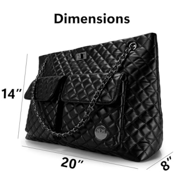 Badgley Mischka Vegan Leather Weekender Tote Black