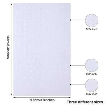 Outus 12 Sheets Foam Round Dots Double -Sided Adhesive 3D Craft Foam Tape for DIY Handmade Crafts,Card Making or Office Supplies,2376 Pieces,3 Sizes (0.24 Inch & 0.31 Inch & 0.47 Inch)
