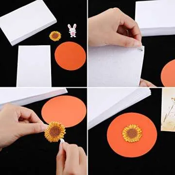 Outus 12 Sheets Foam Round Dots Double -Sided Adhesive 3D Craft Foam Tape for DIY Handmade Crafts,Card Making or Office Supplies,2376 Pieces,3 Sizes (0.24 Inch & 0.31 Inch & 0.47 Inch)