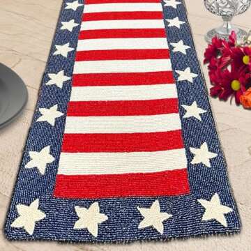Buy Decozen Patriotic Table Runner for Independence Day