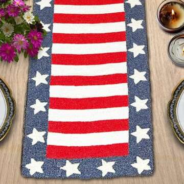 Buy Decozen Patriotic Table Runner for Independence Day