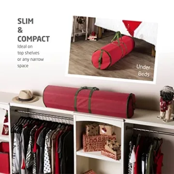 ZOBER Wrapping Paper Storage - 40" Organizer for 20 Rolls