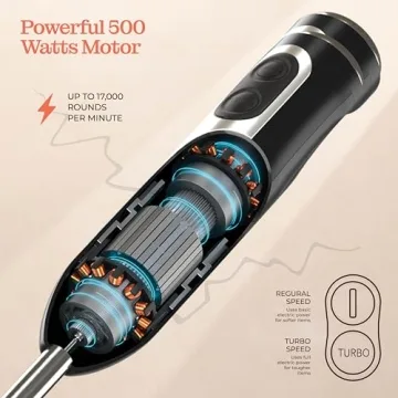 500W Powerful Immersion Blender with Turbo Mode