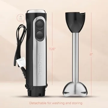 500W Powerful Immersion Blender with Turbo Mode