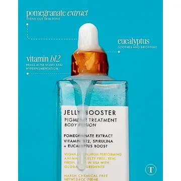 Truly Beauty Jelly Booster Pigment Treatment Body Potion Scar Treatment - Fast Absorbing Acne Scar for Face And Body - Scar Removal Ointment - Lightweight Scar Serum for Everyday Use 3.1 OZ