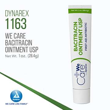 Dynarex Bacitracin Topical Ointment USP - Wound Care Supplies for Minor Cuts, Scrapes & Burns - Help...