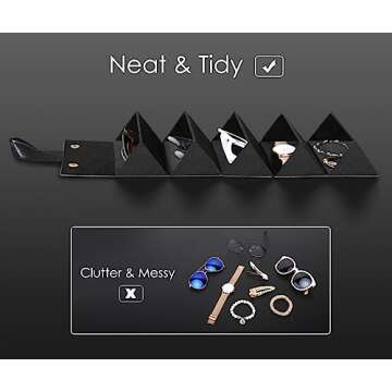 MoKo Sunglasses Organizer with 5 Slots for Travel Storage