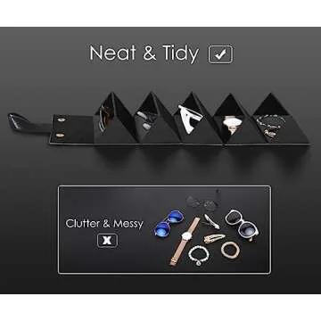 MoKo Sunglasses Organizer with 5 Slots for Travel Storage