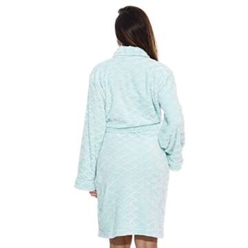 Soft Velour Just Love Kimono Robe for Women in Mint