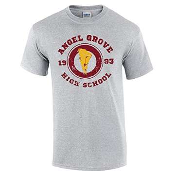 Swaffy Tees 607 Angel Grove High School Men’s T-Shirt Sport Grey