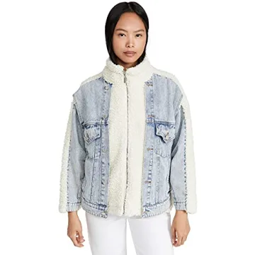 Fashionable [BLANKNYC] Women's Bear Hug Denim Sherpa Jacket for Every Occasion