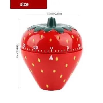 Adorable Strawberry Kitchen Timer for Cooking and Baking