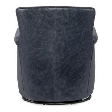Leather Swivel Club Chair by Hooker Furniture in Blue