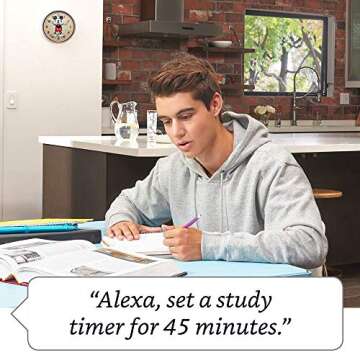 Echo Wall Clock - Disney Mickey Mouse Edition - see timers at a glance - requires compatible Echo device