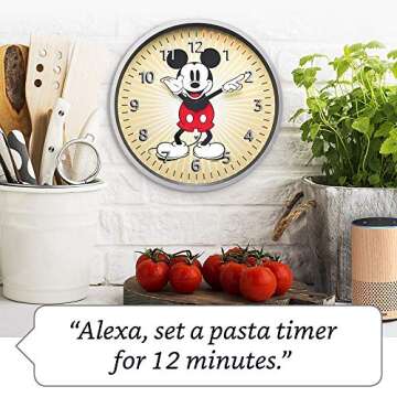 Echo Wall Clock - Disney Mickey Mouse Edition - see timers at a glance - requires compatible Echo device