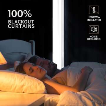 ROSE HOME FASHION Blackout Curtains for Total Darkness