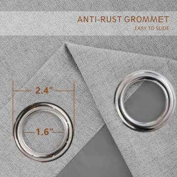 ROSE HOME FASHION Blackout Curtains for Total Darkness