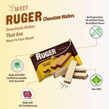 Ruger Wafers Austrian Wafers, Chocolate, 2.125 Ounce (Pack of 12)