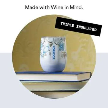 Corkcicle Disney Princess Belle Stemless Wine Tumbler 12oz