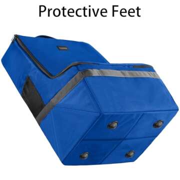 YOREPEK Car Seat Travel Bag, Padded Car Seats Backpack for Air Travel, Heavy Duty Carseat Travel Bag for Airplane, Airport Gate Check Bag (Blue)