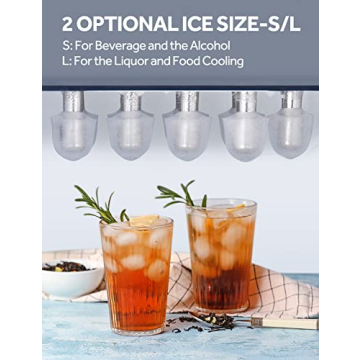 Portable Ice Maker - 26 lbs Daily, Self-Cleaning & Compact