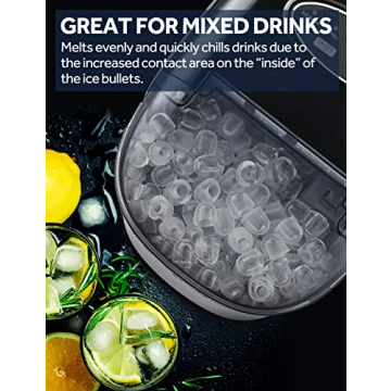 Portable Ice Maker - 26 lbs Daily, Self-Cleaning & Compact