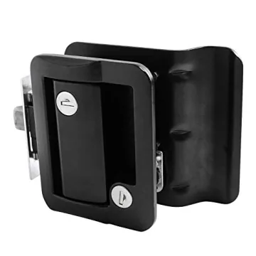 RV Travel Trailer Entry Door Lock Polar Black Paddle Deadbolt